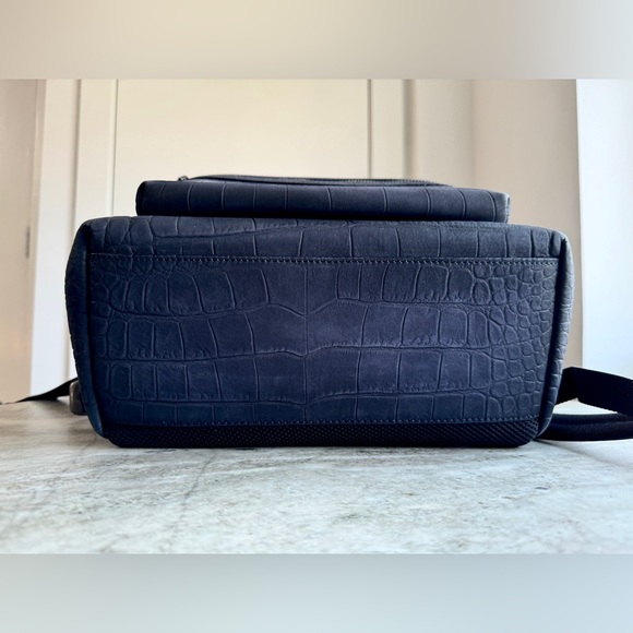 SALVATORE FERRAGAMO BACKPACK RUCKSACK CROCODILE MATTE BLACK GRAY $4300 NWOT - Picture 6 of 13